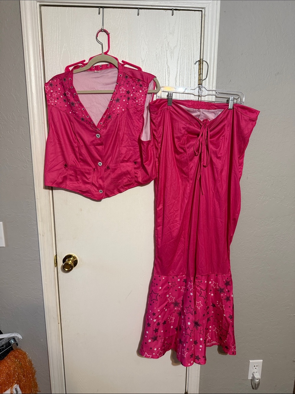 Barbie Hot Pink Star-Accent Two-Piece Maxi Set